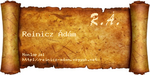 Reinicz Ádám névjegykártya